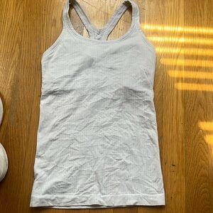 White Lululemon ribbed racerback tank top
